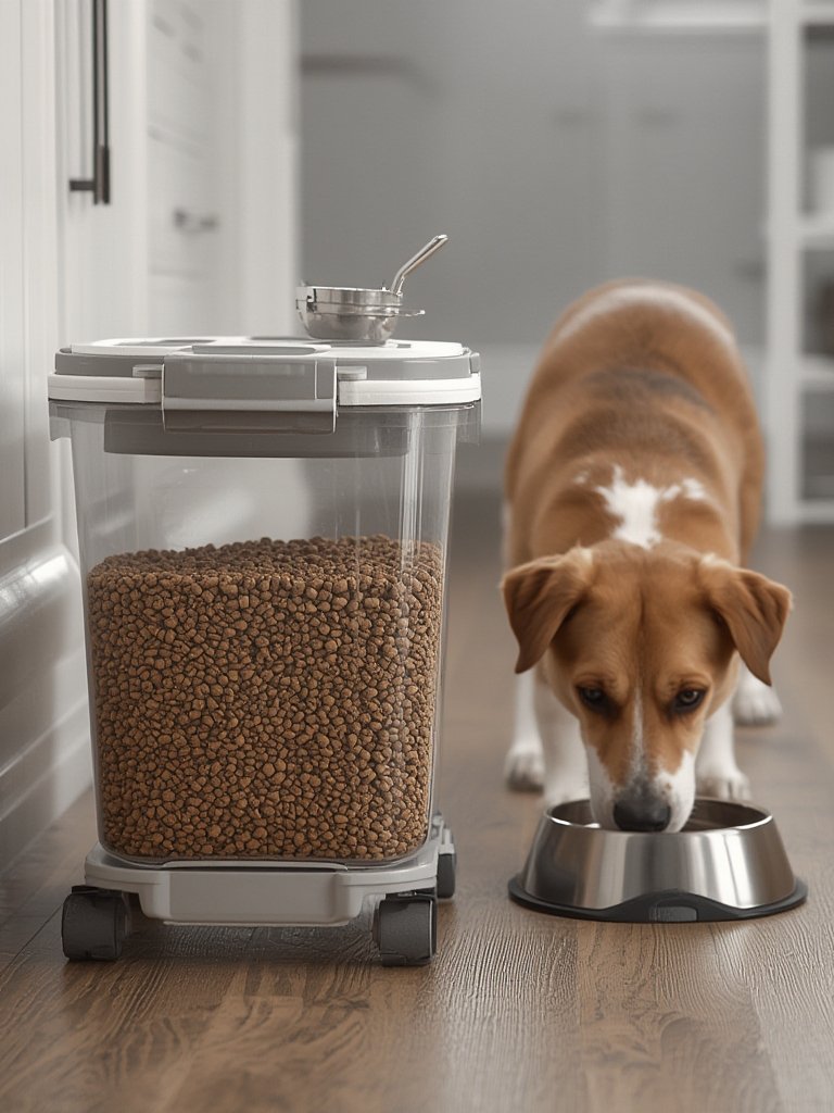 dog container in action