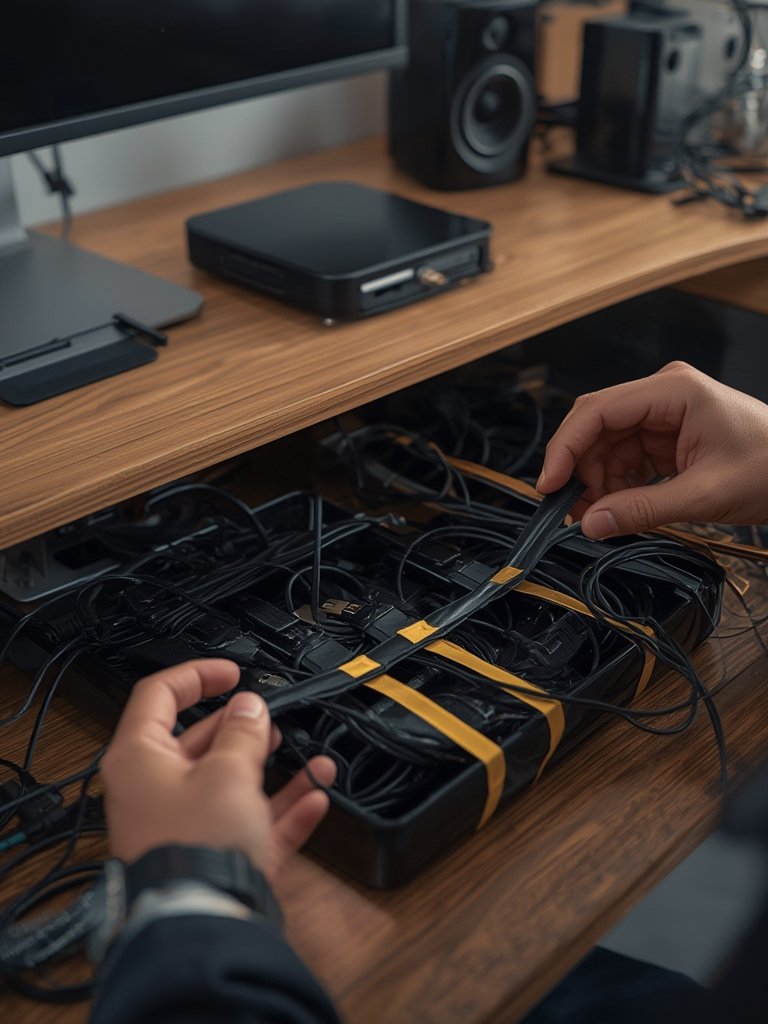 electronics cable management - Illustration 2