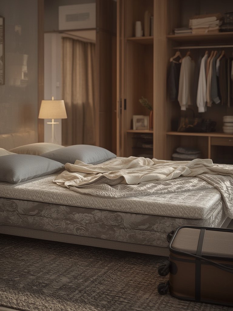 folding mattress in action