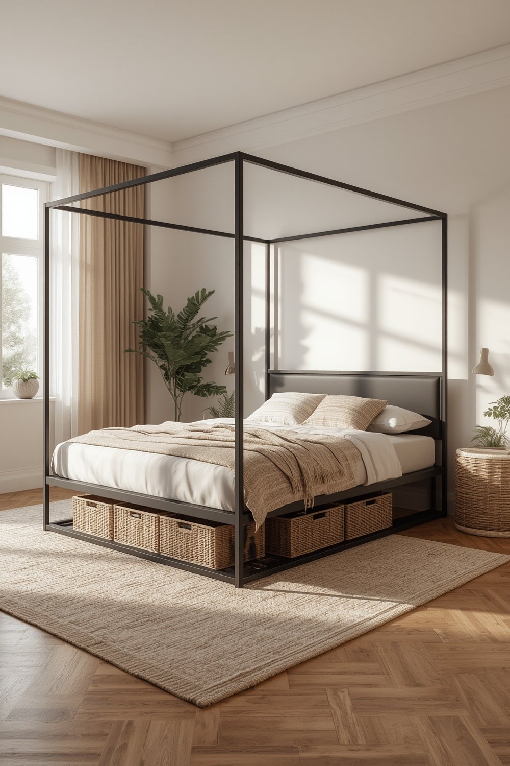 metal bed product view